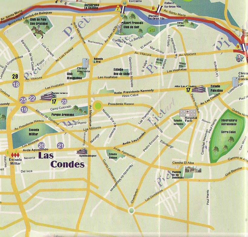 Ver Mapas e Informaciones de las comunas de Santiago de Chile