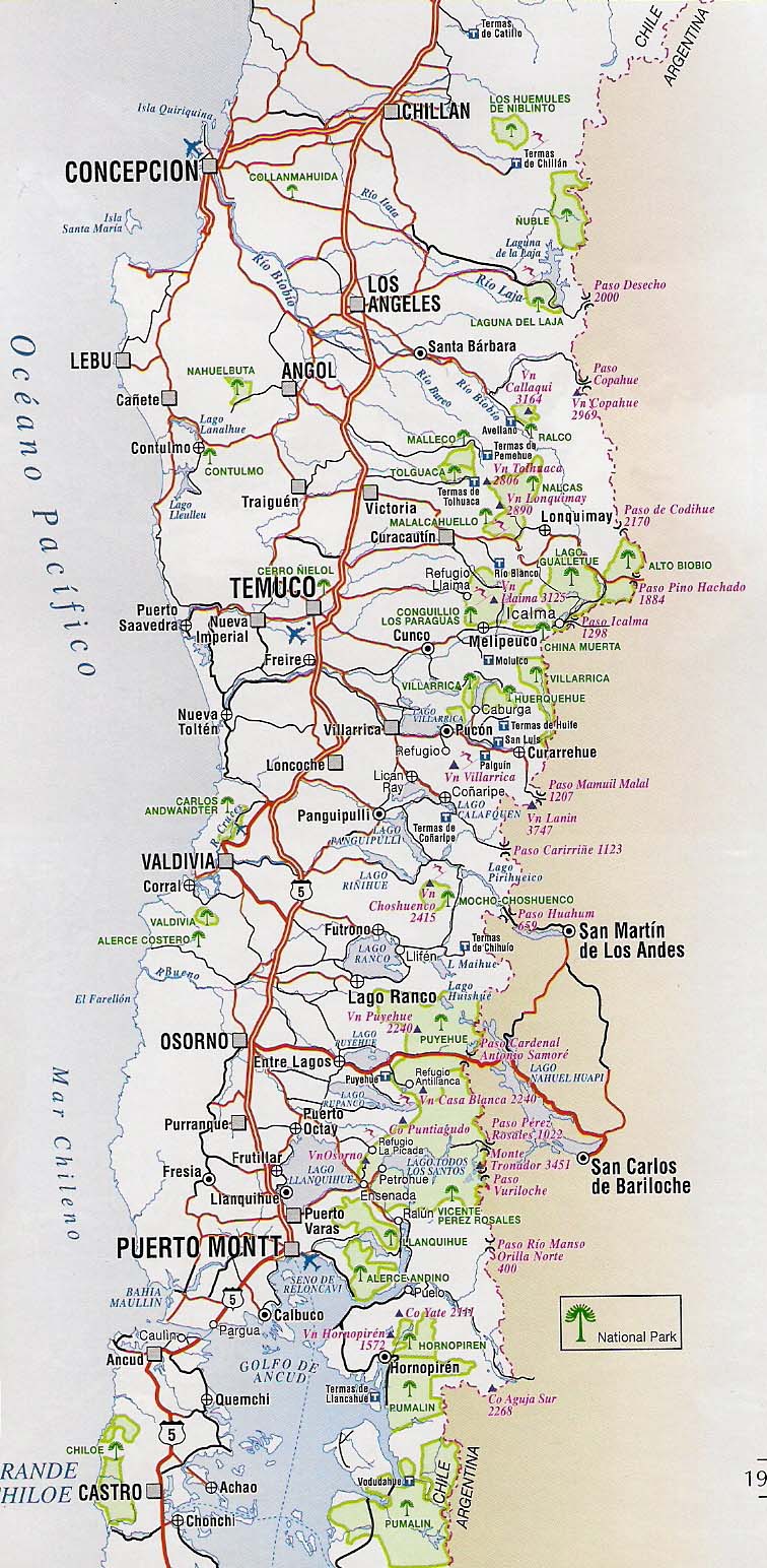 MAPA DE LA ZONA NORTE Chico Y CENTRO DE CHILE